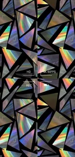 Prismatic abstract geometric wallpaper in HD resolution.