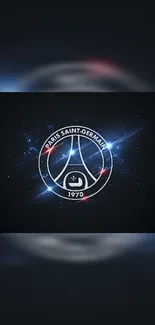 PSG logo on galaxy themed background wallpaper