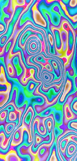 Vibrant psychedelic vortex wallpaper for mobile.