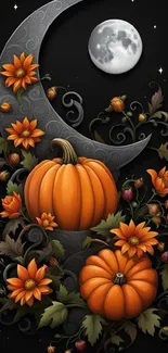 Pumpkin Moon Calabaza Live Wallpaper