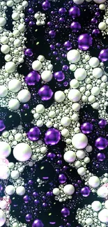 Purple and white abstract bubble pattern wallpaper for phones.