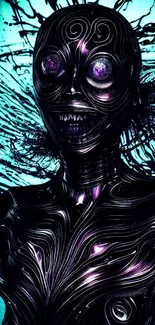 Purple Black Art Live Wallpaper