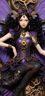 Purple Black Doll Live Wallpaper