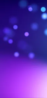 Purple bokeh wallpaper with glowing circles for mobile.