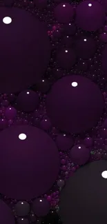 Abstract purple bubbles mobile wallpaper.