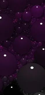 Purple abstract bubble wallpaper with dark design.