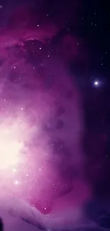 Purple cosmic galaxy wallpaper with stars and nebula