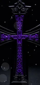 Purple Cross Religious Item Live Wallpaper