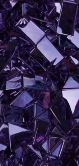 Purple geometric crystal abstract wallpaper
