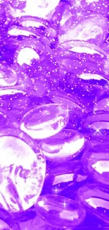 Vibrant purple crystal wallpaper with shimmering gems.