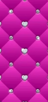 Purple diamond heart wallpaper with quilted pattern.