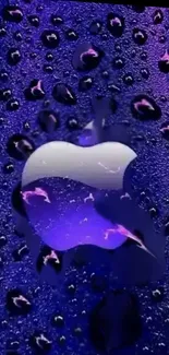 Purple water droplet wallpaper with sleek design and vibrant colors for phones.