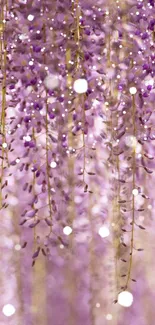 Delicate purple flowers create a mesmerizing, dreamy wallpaper for mobile screens.