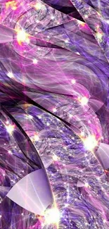 Abstract purple fractal wallpaper with vibrant swirls.