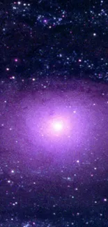 Stunning purple galaxy filled with distant stars.