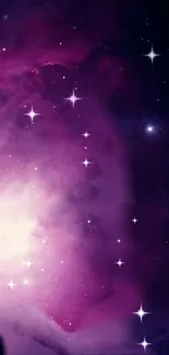 Purple galaxy wallpaper with stars