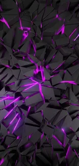 Purple geometric abstract wallpaper with dark and violet highlights.