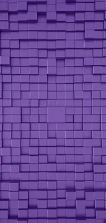 Purple 3D geometric blocks wallpaper for mobile devices.