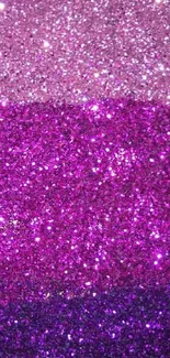 Mobile wallpaper with purple glitter gradient.