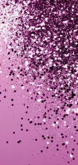 Purple glitter wallpaper with shimmering effect.