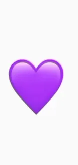 Purple heart emoji on a white background.