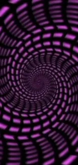 Purple hypnotic spiral wallpaper with 3D effect