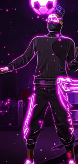 Purple Light Human Body Live Wallpaper