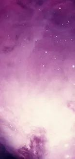 Purple cosmic nebula wallpaper for mobile.