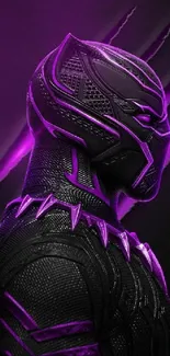 Black and purple superhero themed mobile wallpaper.