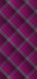 Purple plaid pattern mobile wallpaper design.