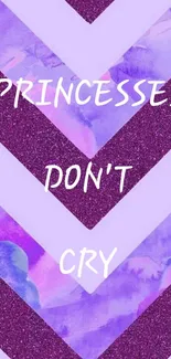 Purple and glitter wallpaper with motivational quote for mobile.