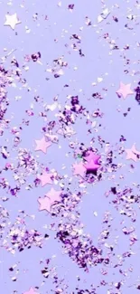 Purple and pink star glitter wallpaper.