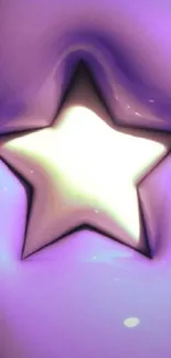 Creative purple star glow wallpaper design for phones.