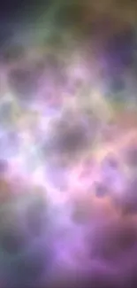 Purple and pink nebula wallpaper with a mystical and colorful design.