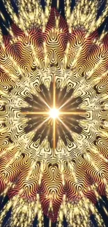 Radiant starburst abstract wallpaper design.