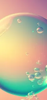 Colorful bubble wallpaper with soft gradient hues for phones.