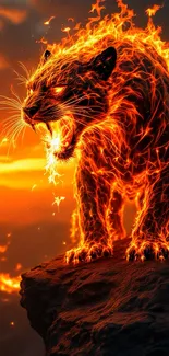 Raging Fire Panther  Live Wallpaper