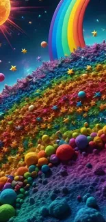 Rainbow Astronomical Object Universe Live Wallpaper