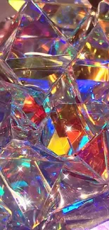 Colorful rainbow crystal prism wallpaper.