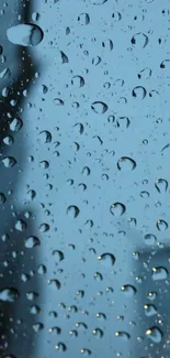 Calming blue raindrop texture wallpaper for phones.