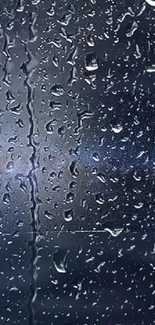 Blue raindrop wallpaper for mobile with calming water texture.