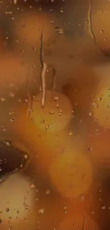 Abstract rainy wallpaper with warm colors and water droplets.