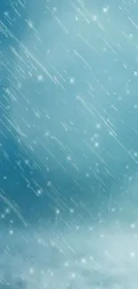 Light blue rainy sky mobile wallpaper with serene ambiance.