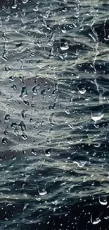 Mobile wallpaper of rain on a glass window.