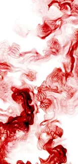 Abstract red smoke wallpaper with flowing designs.