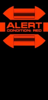 Red alert condition wallpaper with bold design.