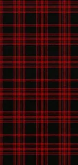 Red and black plaid pattern mobile wallpaper.