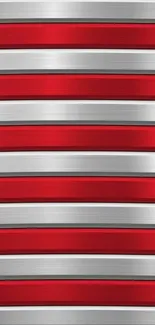 Red and silver striped wallpaper for mobile.