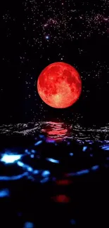 Red Astronomical Object Moon Live Wallpaper