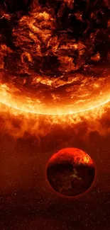 Red Astronomical Object Orange Live Wallpaper